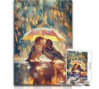 Raining Birds Jigsaw Puzzles 1000 Pieces Cognitive Development Fun Game Special Thoughtful Celebration Present Size 38x26cm
