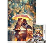Raining Birds Jigsaw Puzzles 1000 Pieces for Teenagers Relaxing Quiet Leisure Fun Relaxing Soothing Indoor Play (38X52cm)