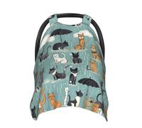 Raining Cats & Dogs Baby Car Seat Canopy Cover, Multi Use Breathable Nursing Breastfeeding Covers for Mom Soft Stroller Sun Shade Newborn Shower Gift