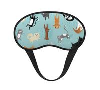Raining Cats & Dogs Print Adjustable Eye Cover for Sleeping, Comfortable, Pressure-Free and Breathable Sleeping Masks
