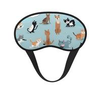 Raining Cats & Dogs Print Sleep Eye Mask Light Blocking Soft and Comfortable Night Eye Blinder for Women Men for Sleeping Travel Night Shift