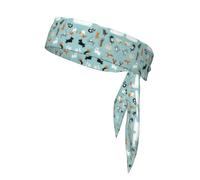 Raining Cats & Dogs Print Tie Headbands, Ninja Karate Versatile Head Tie For Men Women,For Basketball Running Tennis
