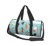 Raining Cats & Dogs Print Travel Duffel Bag, Foldable Gym Bag Overnight Weekend Bags for Women, Large Holdall Bag Cabin Bag for Sports and Travel