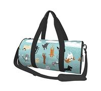 Raining Cats & Dogs Print Travel Duffel Bag, Foldable Gym Bag Overnight Weekend Bags for Women, Large Holdall Bag Cabin Bag for Sports and Travel