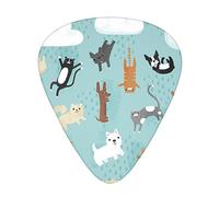 Raining Cats & Dogs Printed Guitar Picks,12 Pack Personalized Guitar Picks For Bass Acoustic Guitar Electric Guitar Includes 0.46mm/0.71mm/ 0.96mm