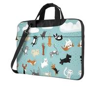 Raining Cats & Dogs Printed Waterproof Laptop Case Ultra-Thin Portable One-Shoulder Laptop Bag 600d Oxford 13in/14in/15.6in