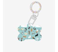 Raining Cats & Dogs Printing Bone Shaped Dog Tag Pet Id Tags,Acrylic Dog Tags Cat Tags with Ring for Dog Cat,Pendant Crafts