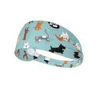 Raining Cats & Dogs Printing Double-Sided,Unisex Elastic Sports Headband,Ideal As A Gift For Sports-Loving Friends,Family