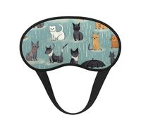 Raining Cats & Dogs Sleep Eye Mask for Women Men Soft and Comfortable Sleep Mask Blackout Sleeping Eye Cover for Travel Yoga Nap Shift Work
