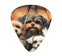 Raining Dogs Acoustic GuitarGuitar Picks 12 Pcs, Electric Guitar Essential Thick And Thin Guitar Plectrums Students 0.46 0.96 0.71 Mm