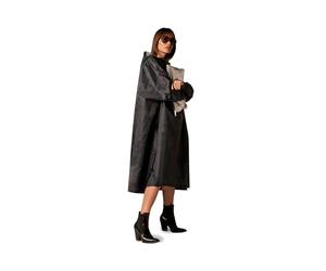 Rainkiss - Adult Rain Poncho - Waterproof - PFAS-Free - One Size - Black - 100% Recycled Polyester - Design: Back to Black