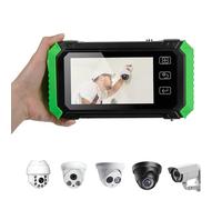 RAINLEOTI 5.5-Inch CCTV Tester - Supports 6K IP Camera Testing - AHD, TVI, CVI & CVBS Analog Camera Testing - RJ45 Cable Pair Tester with PoE, IP Discovery, HDMI Input, Built-in WiFi, and PTZ Control