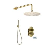 RainLux Round 2 Outlet Shower Bundle Aquarius Gold One Size