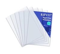 Rainmae 12 Pack 8.5" x 11" Rigid Print Protectors, Clear Waterproof Hard Plastic Page Sheet Protectors, Paper Sleeves Photo Plastic Sleeves Hard Document Birth Certificate Protector