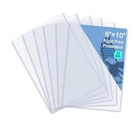 Rainmae 12 Pack 8" x 10" Rigid Print Protectors, Clear Hard Plastic Page Sheet Protectors, Paper Sleeves Photo Plastic Sleeves Document Holder Birth Certificate Protector