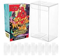 Rainmae 12 PCS Ascended Heroes Protector Case, Plastic Display Box Compatible with Perfect Order Booster Bundle (NOT fit Older Booster) Storage Case for Ascended Heroes Chaos Rising Box Protection