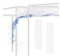 Rainmae 2 Pack Rain Gutters for Pop Up Canopy, Heavy Duty PVC Waterproof 10 ft Rain Gutter with Velcro Straps, Canopy Tents Drainage Accessory for Summer Outdoor Rainwater Draining,Easy Drainage Clear
