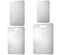 Rainmae 4 Piece Stainless Steel Chopping Board Set,SUS 304 Cutting Boards for Meat,Vegetables,Fruit,Cutting Boards for Kitchen,Dishwasher Safe
