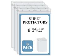 Rainmae 6 Pack 8.5" x 11" Waterproof Rigid Print Protectors, Wall Sign Display Holder Clear Hard Plastic Page Sheet Protectors, Paper Photo Sleeves Document Holder Birth Certificate Protector