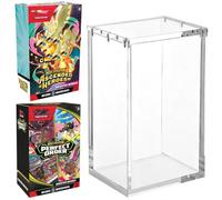 Rainmae Acrylic Display Case for Perfect Order Booster Bundle/Ascended Heroes Boxes,(NOT fit Older Booster) Protectors with Magnetic Lid 6+5mm Dustproof Storage Case Compatible with Chaos Rising Box