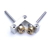 Rainorning 4/5mm Mini Right Angle Corner Gear Converter, Small 90° 1:1 Bevel Gear Commutator Model Transmission Gearbox (4mm to 4mm)