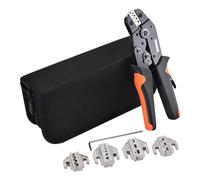Rainorning SN-58B Ratchet Crimper Tool Change Jaws Kit Automotive Service Kit Crimping Plier for Non-Insulated/Open Barrel/Dupont Connector