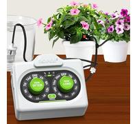 RAINPOINT Beginner-Friendly Automatic Plant Waterer Indoor for Pot Plant,Dual Konb Control Self Watering Drip Irrigation System Device Kit Vacation Outdoor Patio Office Grow Tent Water 10-15 Plants