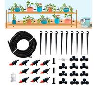 RAINPOINT Quick-Connect Adjustable Drip Irrigation Accessories Kit Pack for Extra 10 Plants, Pump Extended Driplines Tubings Components