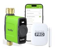 RAINPOINT WiFi Water Timer, Smart Irrigation Timer with Brass Inlet and Outlet, with Antenna Hub, Garden Hose Timer Weather Based Automatic Watering System for Garden/Lawn/Yard, 6 Schedules