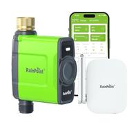 RAINPOINT WiFi Water Timer with Antenna Hub, Brass Inlet, 6 Schedules, Smart Irrigation Sprinkler Hose Timer for Garden, APP/Voice Remote Control, Weather Based Automatic Watering
