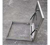 Rainproof Attic Hatch Attic Skylight Cover with Pneumatic-Hydraulic Support Rods, 304 Stainless Steel Roof Hatch, Manhole/Cellars Exit Cover for Versatile Access Door(50x50cm/19.7x19.7in)
