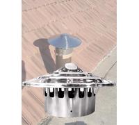 Rainproof Chimney Cap, Stainless Steel Roof Flue Cover with Bird Guard, Weather-Resistant Vent Hood for Woodburner Pipes(13cm/5.07in)