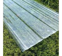 Rainproof Clear Roof Sheet,Soundproof Corrugated Roofing Sheet,1.2mm FRP Daylighting Plate 1/3/5/6/9/12/16 Pcs Replacement Shed Panel,for Roof,Carport,Greenhouse Sheets (0.9x1.4m/35x55in,6 Pcs)
