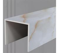 Rainproof Duct Cover Suitable for Duct Well/Water Pipe/Vent Duct, Concealed Outdoor Wall Flashing, Paintable White PVC Duct Hiders/Pipe Covering U Shape(C,L W 60 x 30cm/2' x 11.8")
