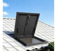 Rainproof Roof Access Hatch, Basement Exit Door, Manhole Lid Cellar Cover, Attic Security Door with Handle and Gas Shocks, for Home Warehouses Hotels