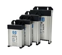 Rainproof Switching Power Supply 60W 120W 200W 350W 400W AC 200-240V DC 5V 12V 24V LED Lighting Transformers Outdoor CCTV Drive(60W 12V 5A)