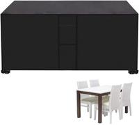 Rainproof thickened Outdoor Garden Furniture Covers Breathable Wicker Sofa And Chair Covers With Fasteners(Schwarz,80x80x80cm)