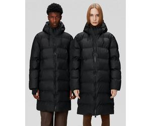 Rains Alta Long Unisex Puffer Jacket - 01 Black - 01 Black - XS