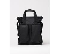 Black Synthetic Backpack with Adjustable Straps ONE SIZE