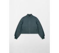 RAINS Banja Liner Cropped Bomber Jacket Dark Green