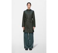 Rains Curve Long Jacket | Rain Jacket | Green | XS |