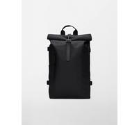 RAINS Large Roll Top Waterproof Rucksack Black