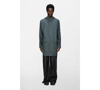 Unisex Waterproof Hooded Jacket with Zip Fastening Dark Grey