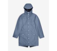 Rains Long Jacket W3 hooded jacket bluish grey - XS