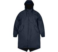 Rains - Long waterproof and windbreaker jacket - Fishtail Parka W3 Navy for Men - Size S Navy S