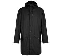 Rains Long Waterproof Raincoat - Black - S