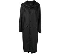 Rains Longer drawstring-hood raincoat - Black XS-S-M-XL