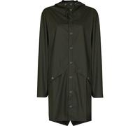 Rains Longer drawstring-hood raincoat - Green XS-S-M-L