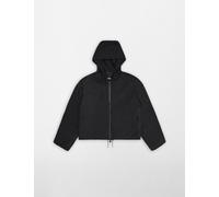RAINS Suva Waterproof Hooded Cropped Rain Jacket Black