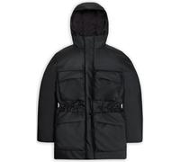 RAINS Unisex Askim Long Insulated Cargo Jacket W3t4 Black size S | Parkas Outlet | Unisex | Black S
